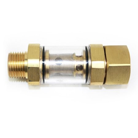 INTERSTATE PNEUMATICS 3/4 Inch Female GHT x 1/2 Inch Male GHT Inline Water Filter PW7162